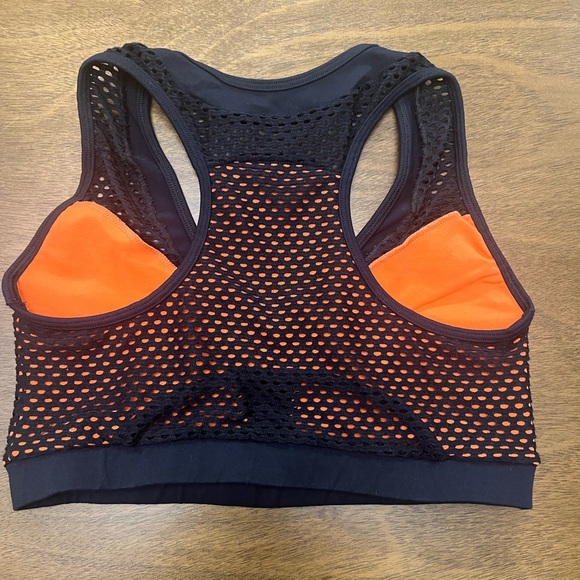 Women Cross back Sports Bra Size Small Orange Black D’Moniky (0383) - Picture 8 of 8